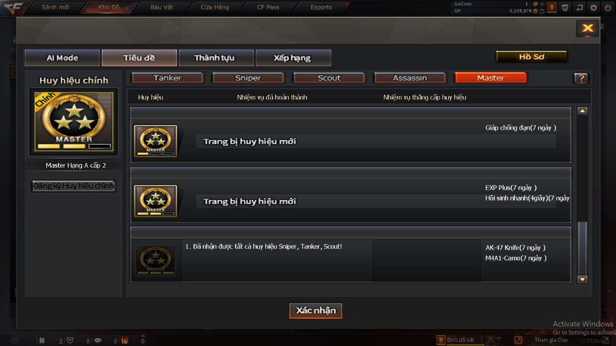 shop acc cf uy tin gia re